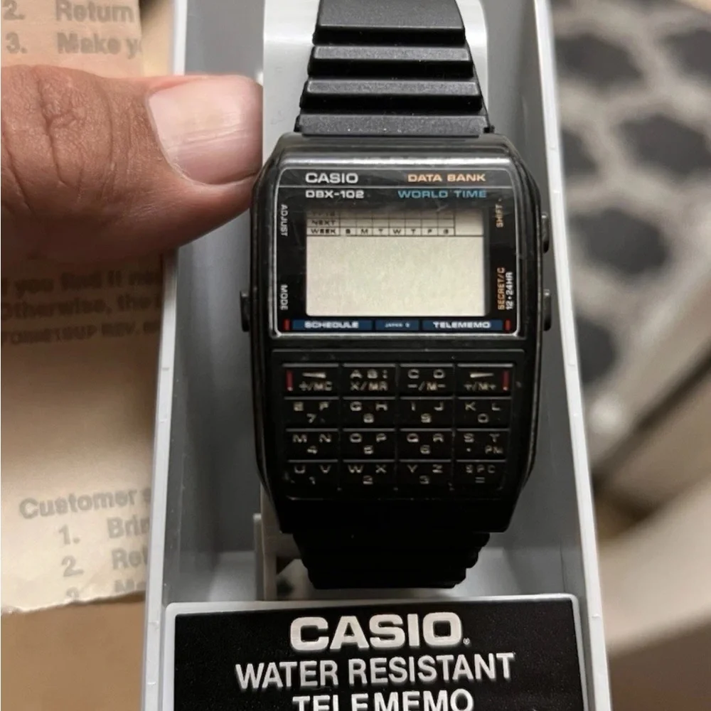 Casio DBX-102 Black Data Bank Digital Watch